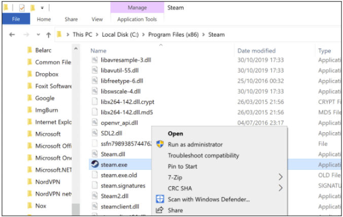 run the game as administrator