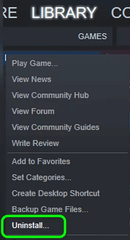 steam uninstall