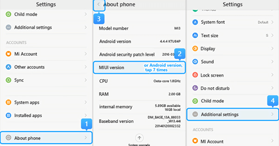 enable USB debugging on Xiaomi/Redmi