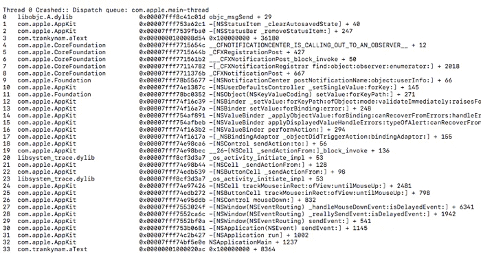 threads of the crash