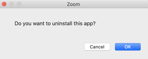 uninstall zoom ok