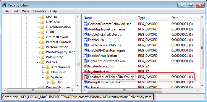 use the regedit to fix error code 0x80004005